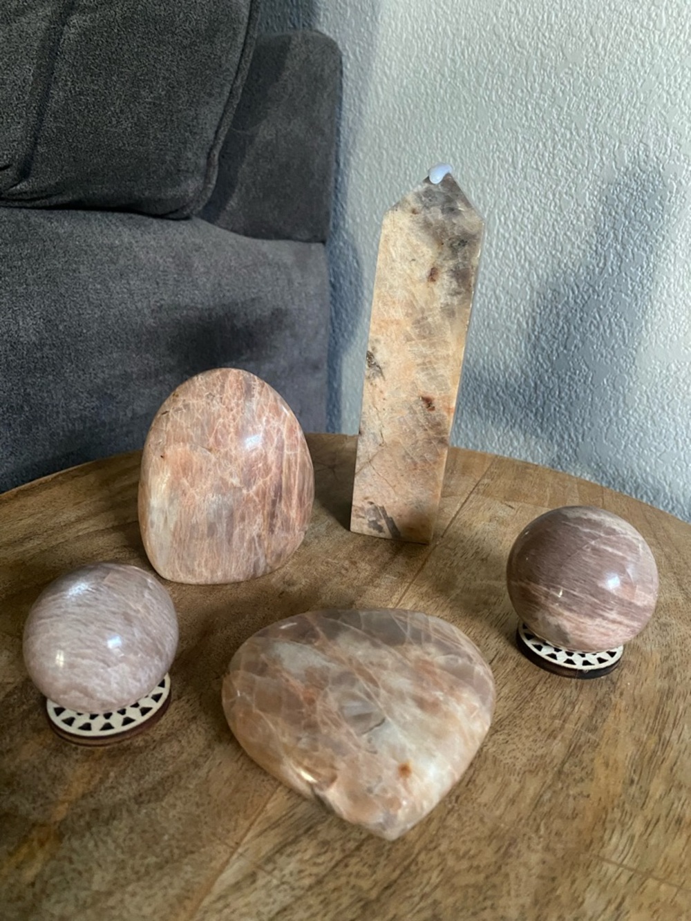 Peach Moonstone Crystal Bundle
